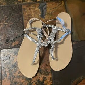 Silver sandals